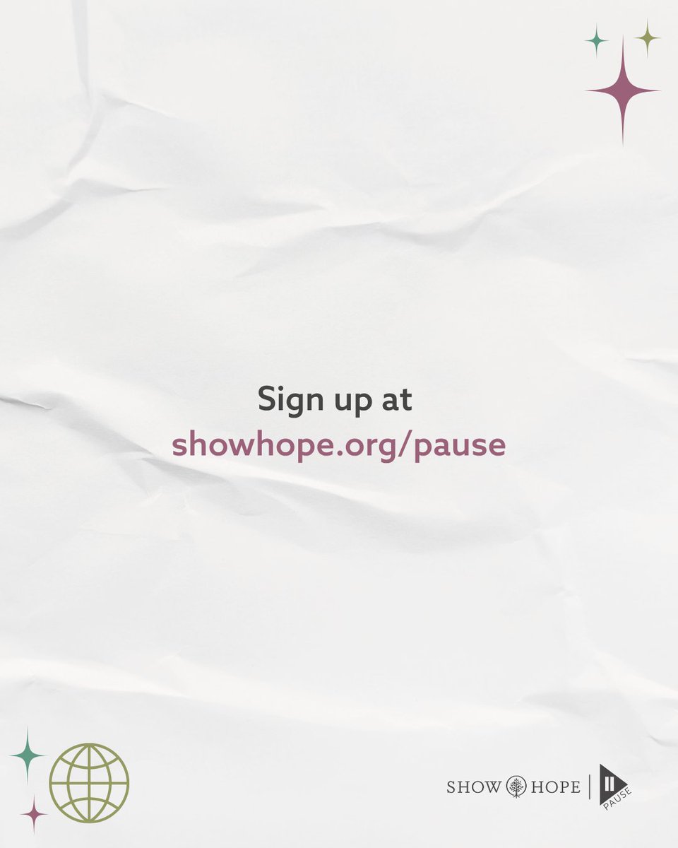 🌍✨ Global Pause Week is almost here! ✨🌍

A week to step away from distractions and focus on what matters most. 🙌
Don’t miss out—sign up today at showhope.org/pause 

#globalpauseweek #pause #adoption #showhope