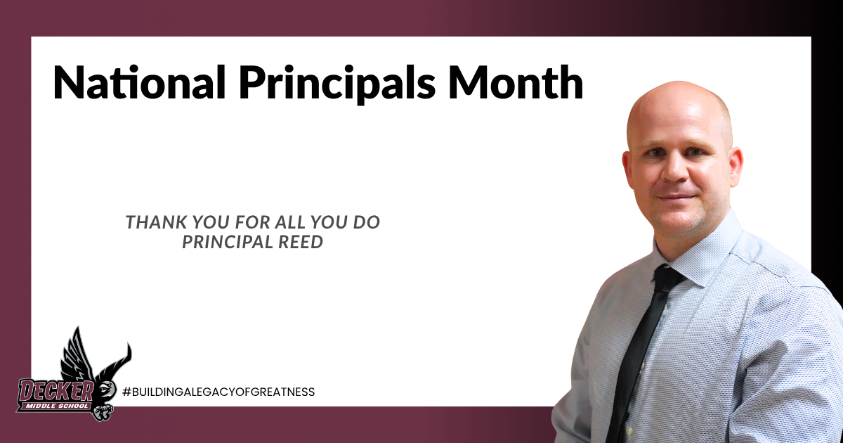 ManorISD's tweet image. 🌟October is National Principals Month! Manor ISD wants to highlight all of our Passionate principals all month long! Today we highlight Principal Reed from Decker Middle School.♥️🖤 #ManorISD #BuildingALegacyOfGreatness