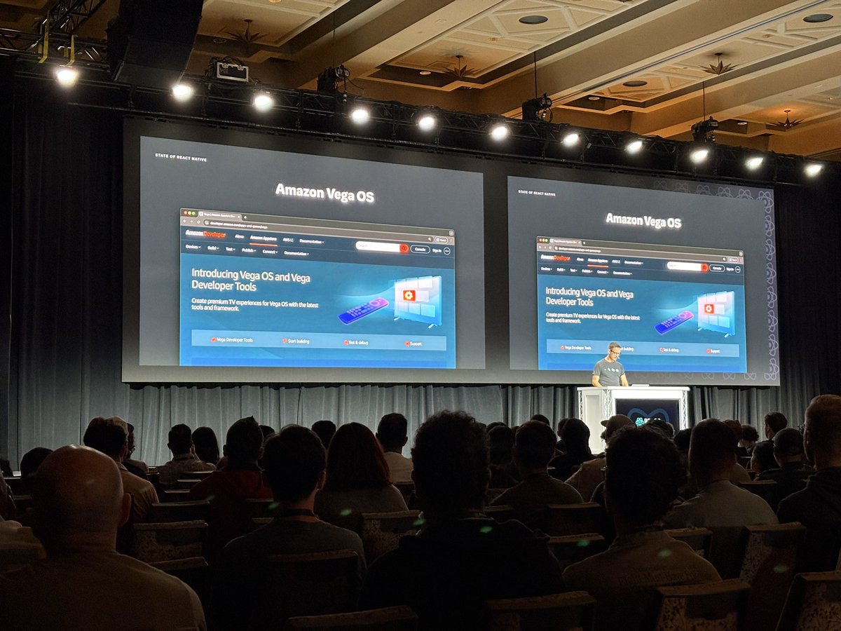 mdj_dev's tweet image. Amazon Vega OS is a RN-first OS for TVs 📺🔥 #reactconf
