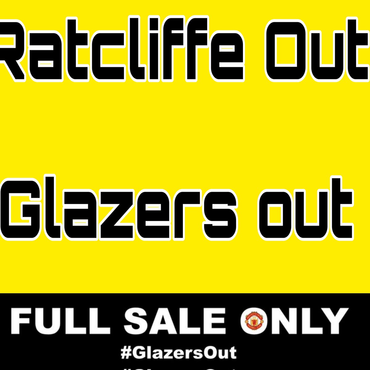 #GlazersOut
#GlazersSellManUtd
#GlazersFullSaleOnly #GlazersAndRatcliffeOut