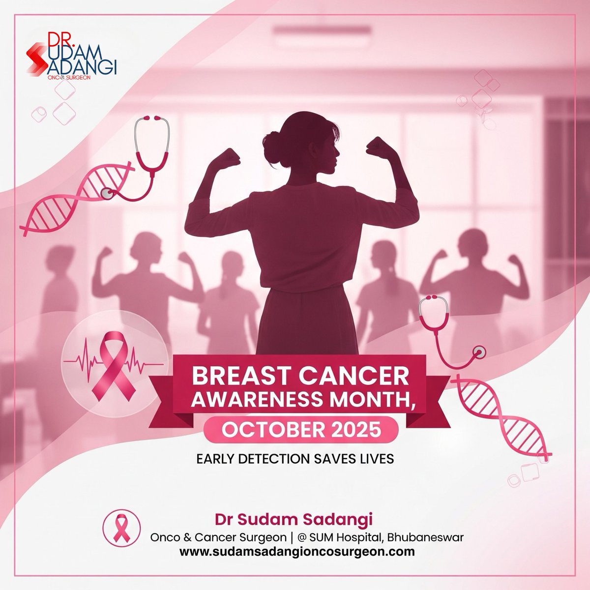 🎀 October is Breast Cancer Awareness Month 🎀
A month to remind every woman — and every family — that early detection can save lives.

#BreastCancerAwarenessMonth #BreastCancerAwareness #BreastCancerSupport #EarlyDetectionSavesLives #CheckYourBreasts #OncoSurgeon