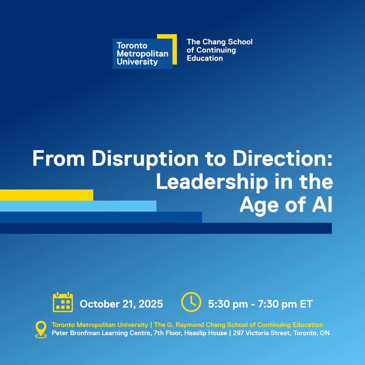 Our new Elevate Leadership Series launches on October 21 &amp; exclusive invites are emailed to members of our community who have completed a Chang School program. It's free to access, connects you with other lifelong learners + professionals, and features a keynote by <a href="/ambermac/">Amber Mac</a> 🌐