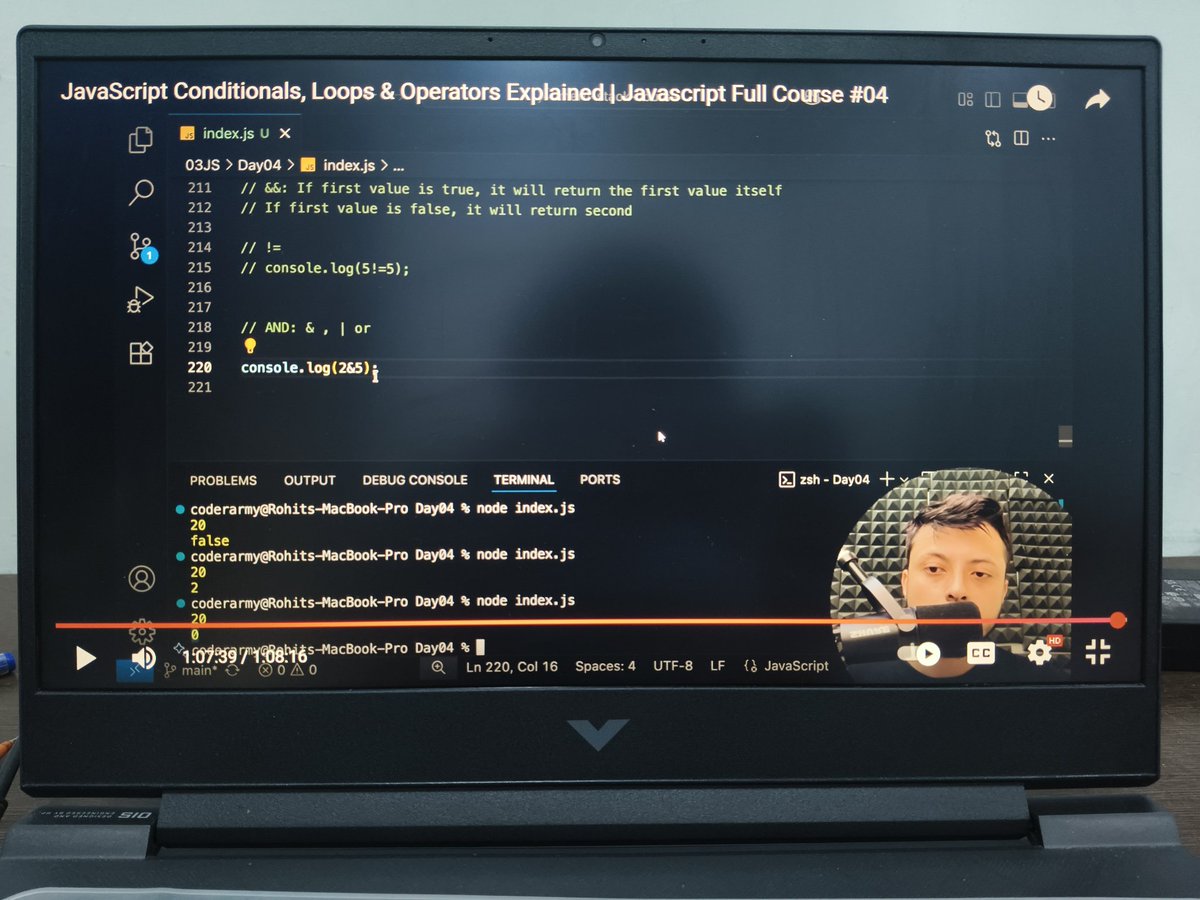 gigpulse72457's tweet image. ✅ Day 19 of my Web Development journey completed!

⚙️ Today’s learning in JavaScript:

Operators ➕➖✖️➗

Loops 🔁 (for, while, do-while)

Now I can make my code think, repeat &amp;amp; calculate like a pro 💻🚀

#WebDevelopment #Defense #CoderArmy