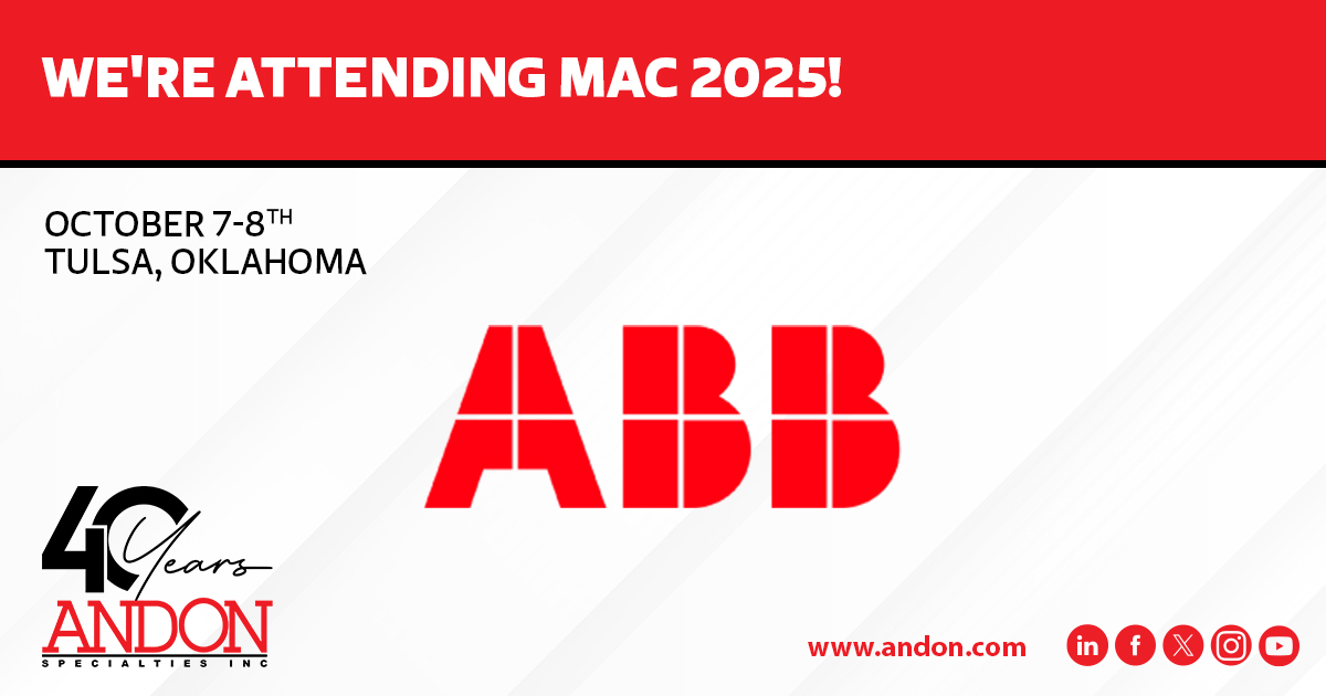 andonsolutions's tweet image. Andon Specialties is Attending @ABBMeasurement&apos;s MAC 2025!

📅 October 7–9, 2025
📍 Tulsa, Oklahoma
👋 Say hi to Andon’s very own, Michael Holeman, who will be in attendance

Contact an expert today to learn more! andon.com

#AndonSpecialties #ABB #MAC2025