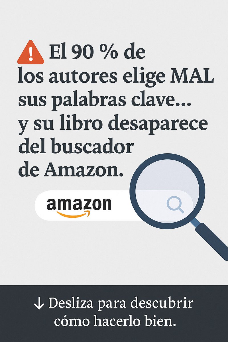 ‼️Muchos #autores suben su libro a Amazon convencidos de que lo más difícil ya pasó.

⚠️Pero el 90 % de ellos no sabe que unas simples #palabrasClave pueden decidir si su #libro se ve o no.

✅linkedin.com/posts/servicio… 
#autopublicacion #escritores #autopublicados #sectorEditorial