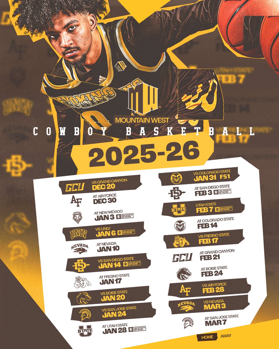 Wyoming Cowboy Basketball (@wyo_mbb) on Twitter photo Cowboy Basketball Announces <a href="/MountainWest/">Mountain West</a> Slate & TV Schedule
๐ฐ๐ tinyurl.com/39th2e2x Cowboy Basketball Announces <a href="/MountainWest/">Mountain West</a> Slate & TV Schedule
๐ฐ๐ tinyurl.com/39th2e2x