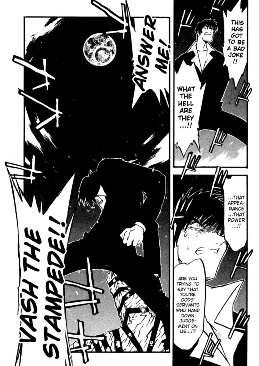 voljuly's tweet photo. #trigun #TRIGUNSTAMPEDE #TRIGUNSTARGAZE #NicholasDWolfwood https://t.co/tc15z5s6Jz