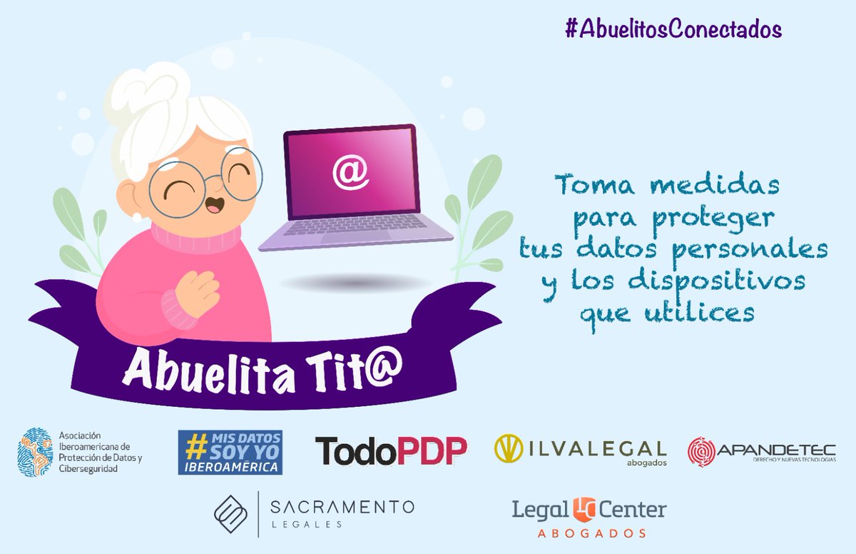 DatosSoy's tweet photo. ⚠️ ¡Ojo!
Un teléfono sin protección puede abrir la puerta a tus datos personales.
#AbuelitaTita te invita a tomar medidas para proteger tu información y tus dispositivos.
¡No bajes la guardia en el mundo digital! 💻🔐
#AbuelitosConectados #ProtecciónDeDatos https://t.co/rXvI1OpFsV