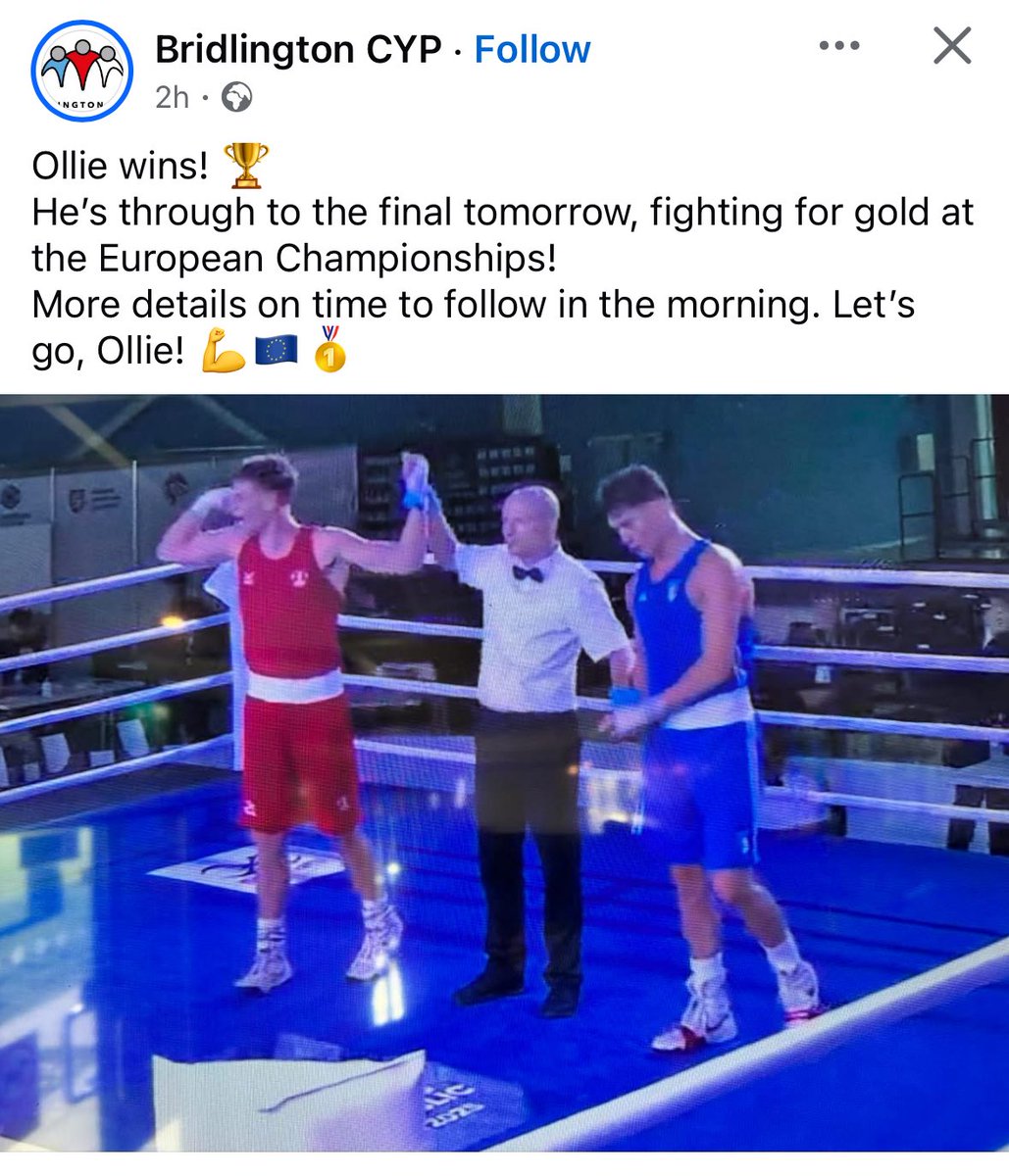 Going for Gold! Oli has made it through to the European final! Good luck Oli! #teamheadlands #EnglandPerformance