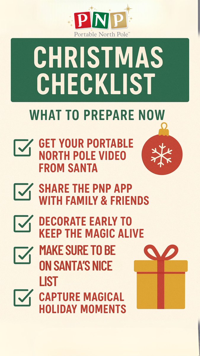 Now’s the perfect time to prepare — the earlier, the merrier. 🎄 #PNPmagic #ChristmasPlanning #PortableNorthPole #SantaTips