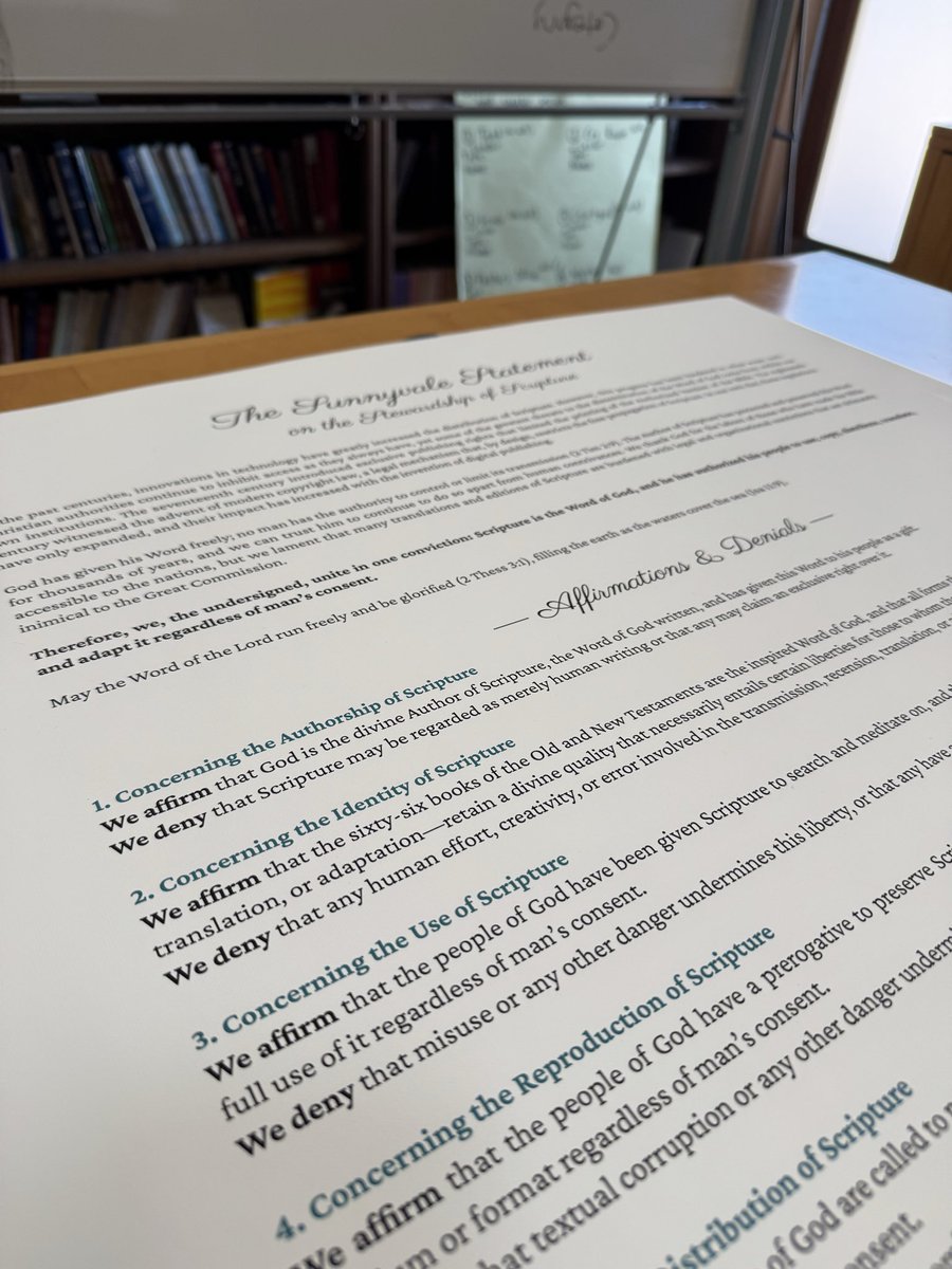 DoreanPrinciple's tweet photo. Today is the signing of the Sunnyvale Statement on the Stewardship of Scripture! Any person, church, or organization may sign it using: https://t.co/CBrkOtCpgq

@copy_church @selling_Jesus https://t.co/bCFamjsE7k