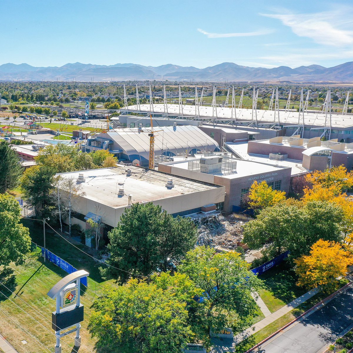 ZwickBuilds's tweet image. Since 1966, the original Oquirrh Park Pool has welcomed thousands of swimmers. Due to structural concerns, the Board made the difficult decision to close the pool and redevelop the space into pickleball courts. Zwick Construction is excited to be a part of this important project.
