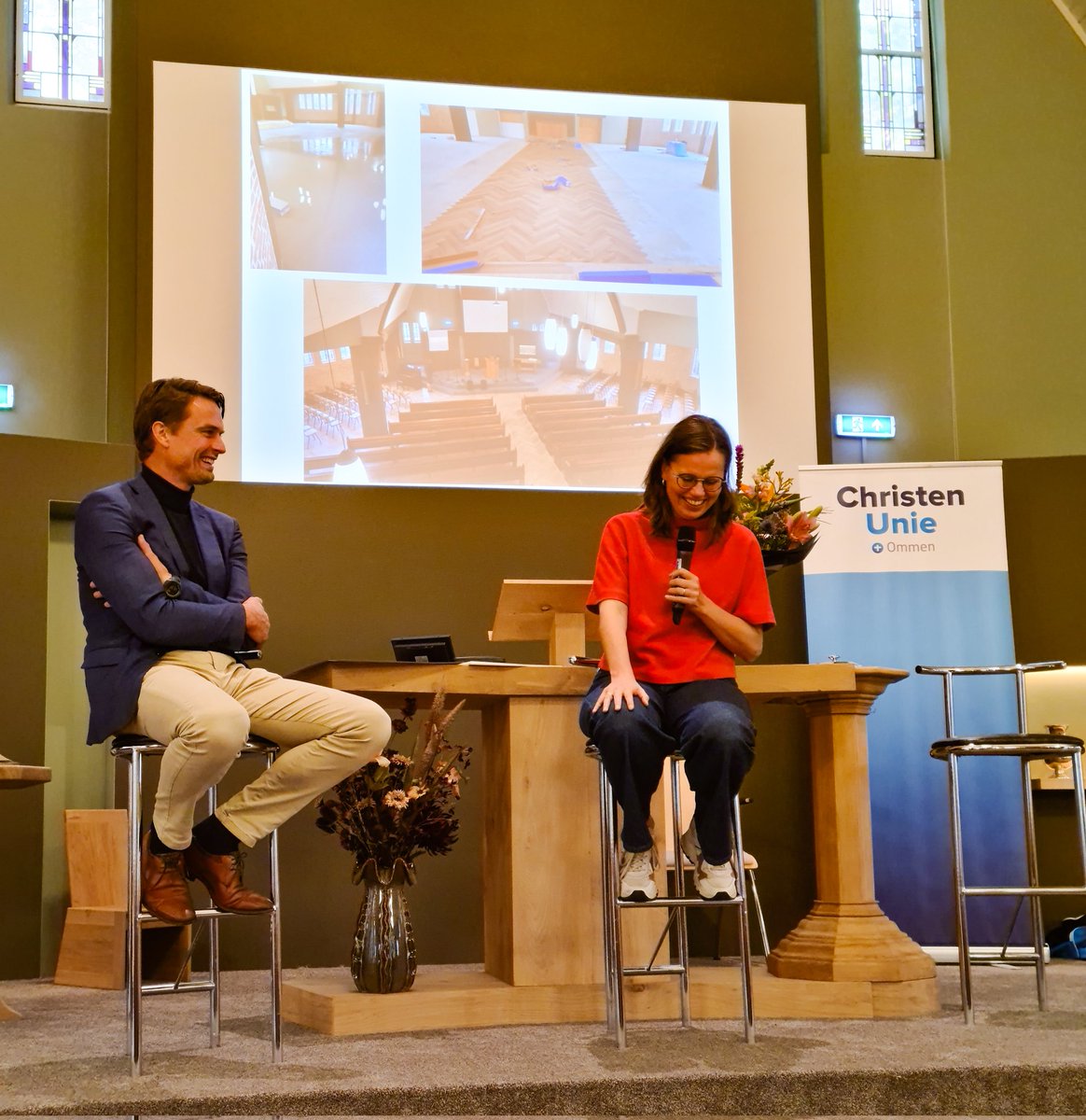 Vanmiddag interessante bijeenkomt met ga in gesprek mijn #mirjambikker en #Alwinterietstap #marienberg #christenunie