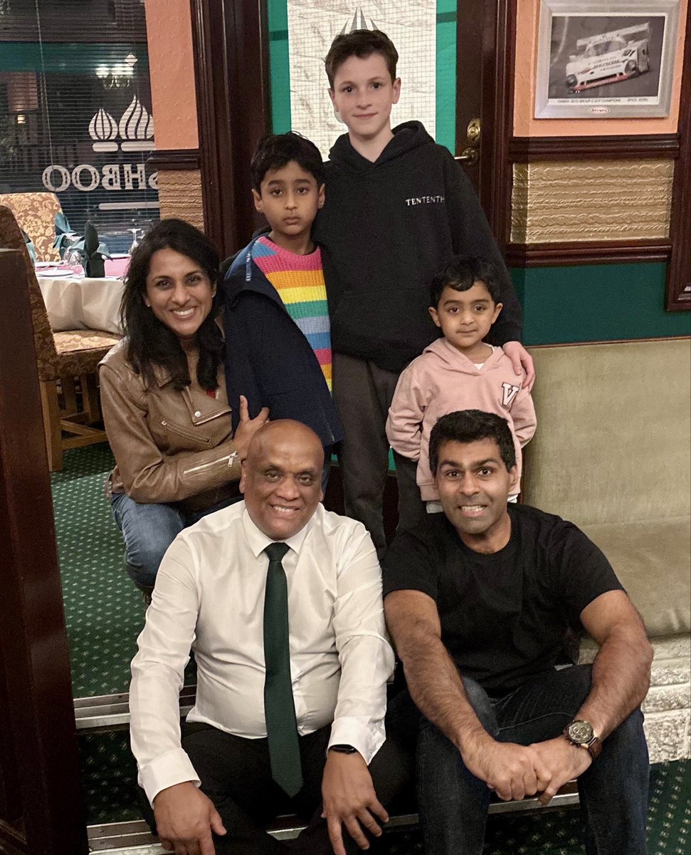 khushboorest's tweet photo. It was great to see @karunchandhok his wife and their two adorable boys last night Saturday night.
The boys helped me pour few pints  behind the bar. https://t.co/59f0UnalYt
