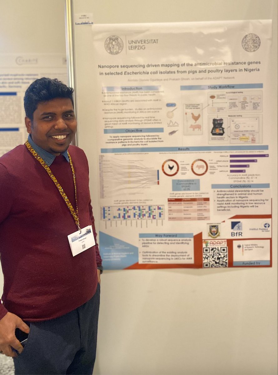 ADAPTOneHealth's tweet photo. The ADAPT Project was represented with an oral abstract presentation at #ECTMIH2025 in Hamburg. Grateful for the opportunity to share our experiences and connect with global experts advancing #AMR capacity and research. 🌍
#ADAPTProject #GlobalHealth #OneHealth https://t.co/YExhMPfK4O