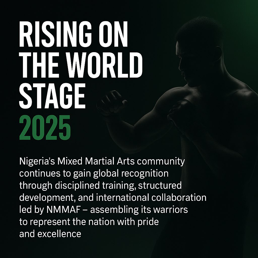 NMMAFed's tweet image. NMMAF is empowering athletes, certifying officials, supporting promoters, and building bridges for global organizations to engage and invest in Nigeria.
A new era of structure, opportunity, and growth has begun. 🇳🇬
#TeamNigeria #SportsDevelopment #IMMAF