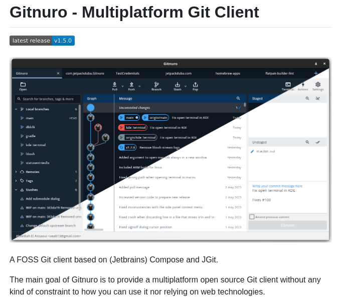tom_doerr's tweet image. multiplatform git client with visual diffs, history, and repo management