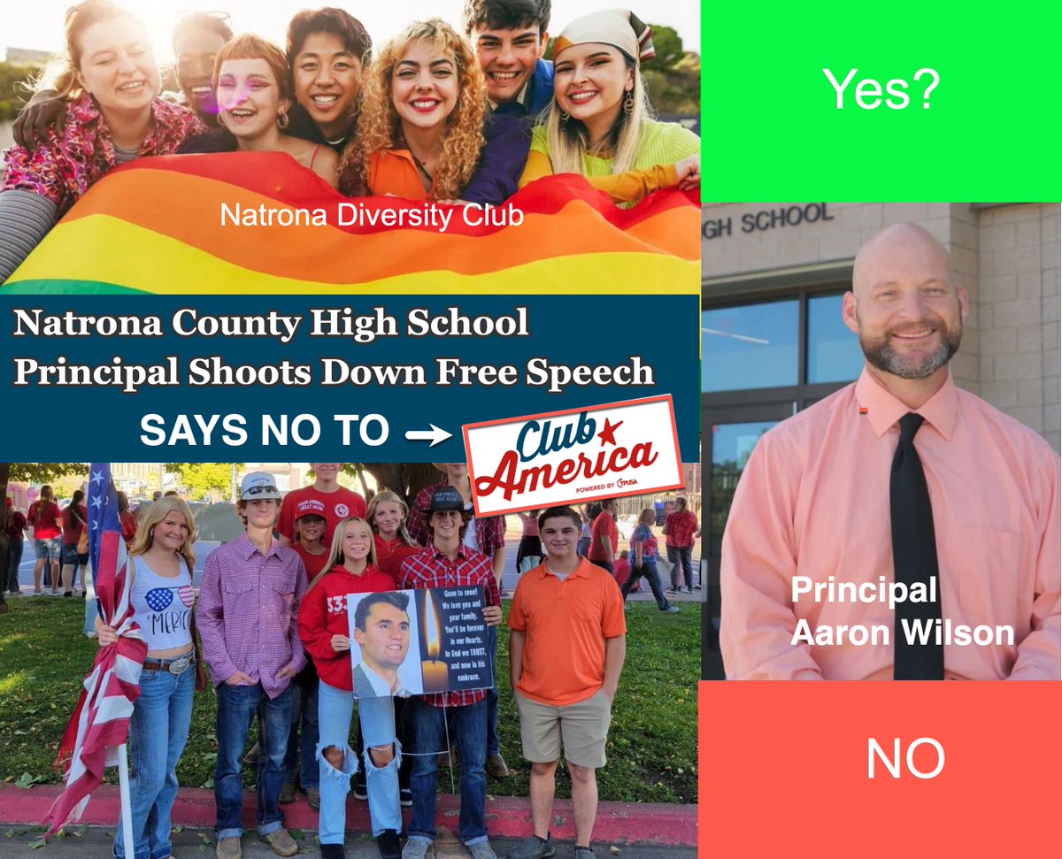 CALL TO ACTION NEEDED!
Natrona County School District
Switchboard: (307) 253-5200 - 'PRESS 0'
Be polite, but firm YES to TP-USA Club America. We are Charlie Kirk!
Share, make this a brushfire they won’t forget. <a href="/TPUSA/">Turning Point USA</a>