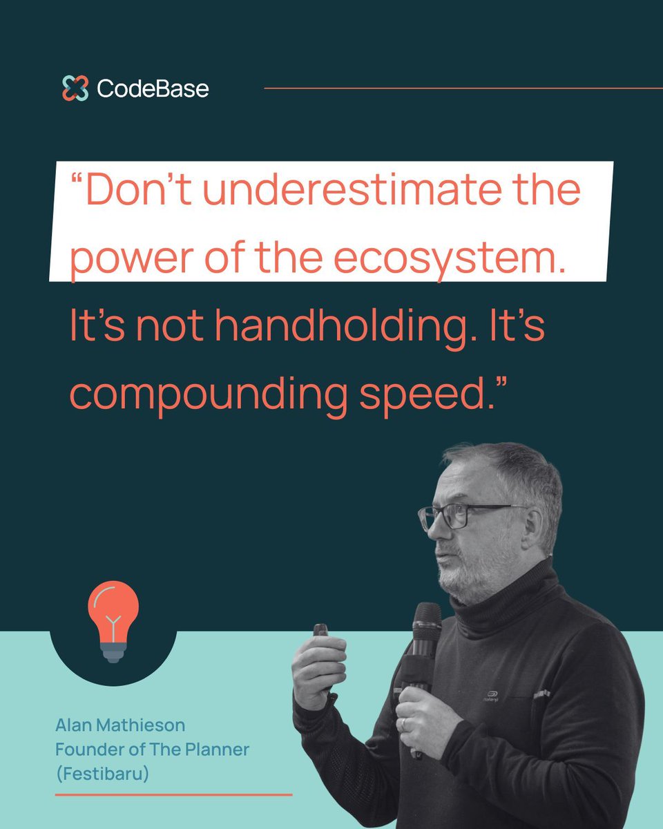 CodeBaseTech's tweet image. Every founder faces the tension between building fast and building right. Alan Mathieson’s Festibaru story shows how experience, clarity, and ecosystem support can shape that balance. Read the full case study: thisiscodebase.com/case-studies/a…