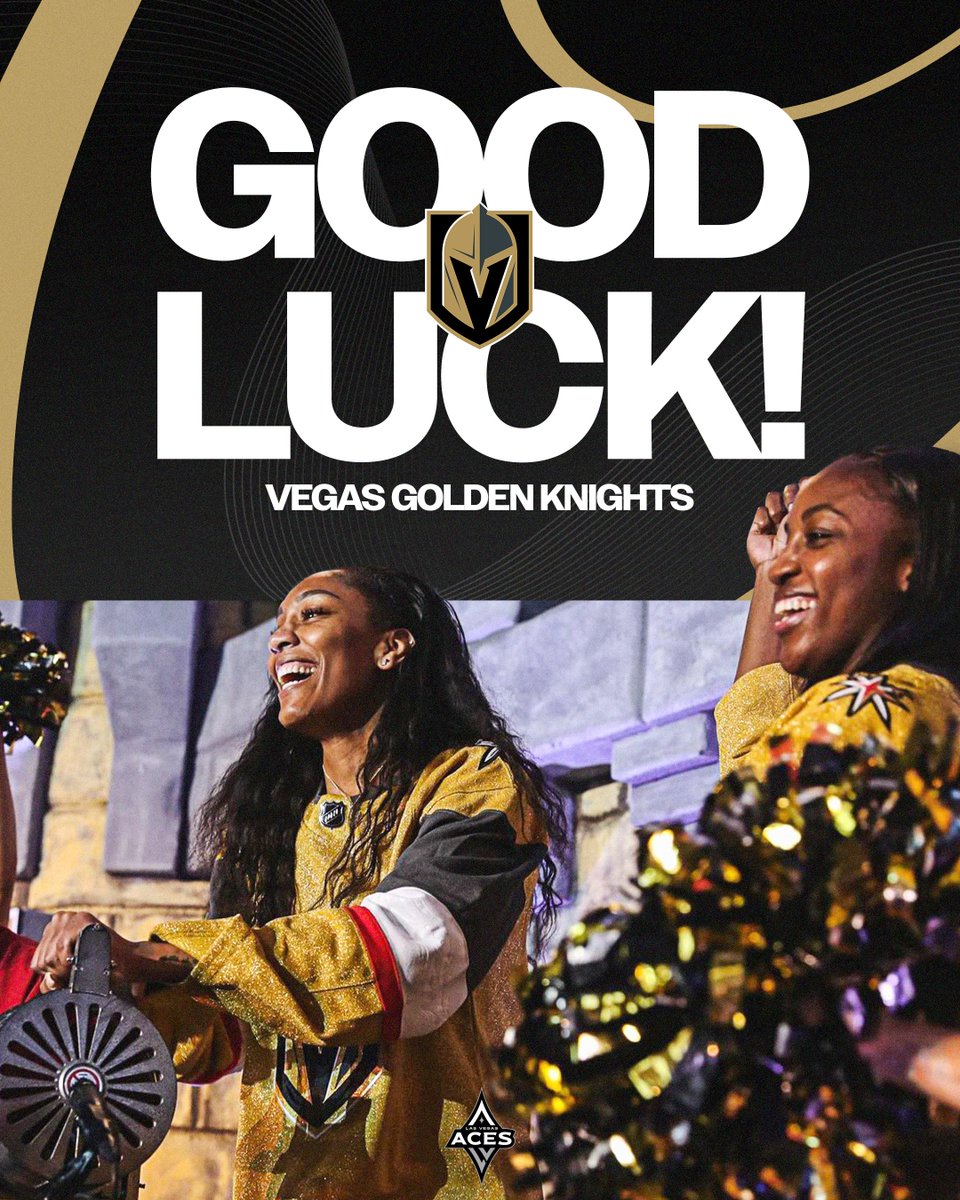 LVAces's tweet image. GO! KNIGHTS! GO! ⚔️

Good luck this season, @GoldenKnights!

#VegasBorn | #RaiseTheStakes