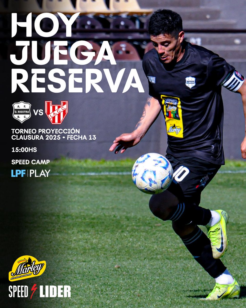 prensariestra's tweet photo. ¡𝗝𝗨𝗘𝗚𝗔 𝗟𝗔 𝗥𝗘𝗦𝗘𝗥𝗩𝗔! 🖤🤍🖤

Desde las 15:00 hs, la reserva de Riestra juega la fecha 13 del Torneo Proyeccion Clausura ante Instituto.

📍 Speed Camp
📺 LPF Play / TNT Sports

#RiestraEsFamilia https://t.co/sl4XZ3R2xh