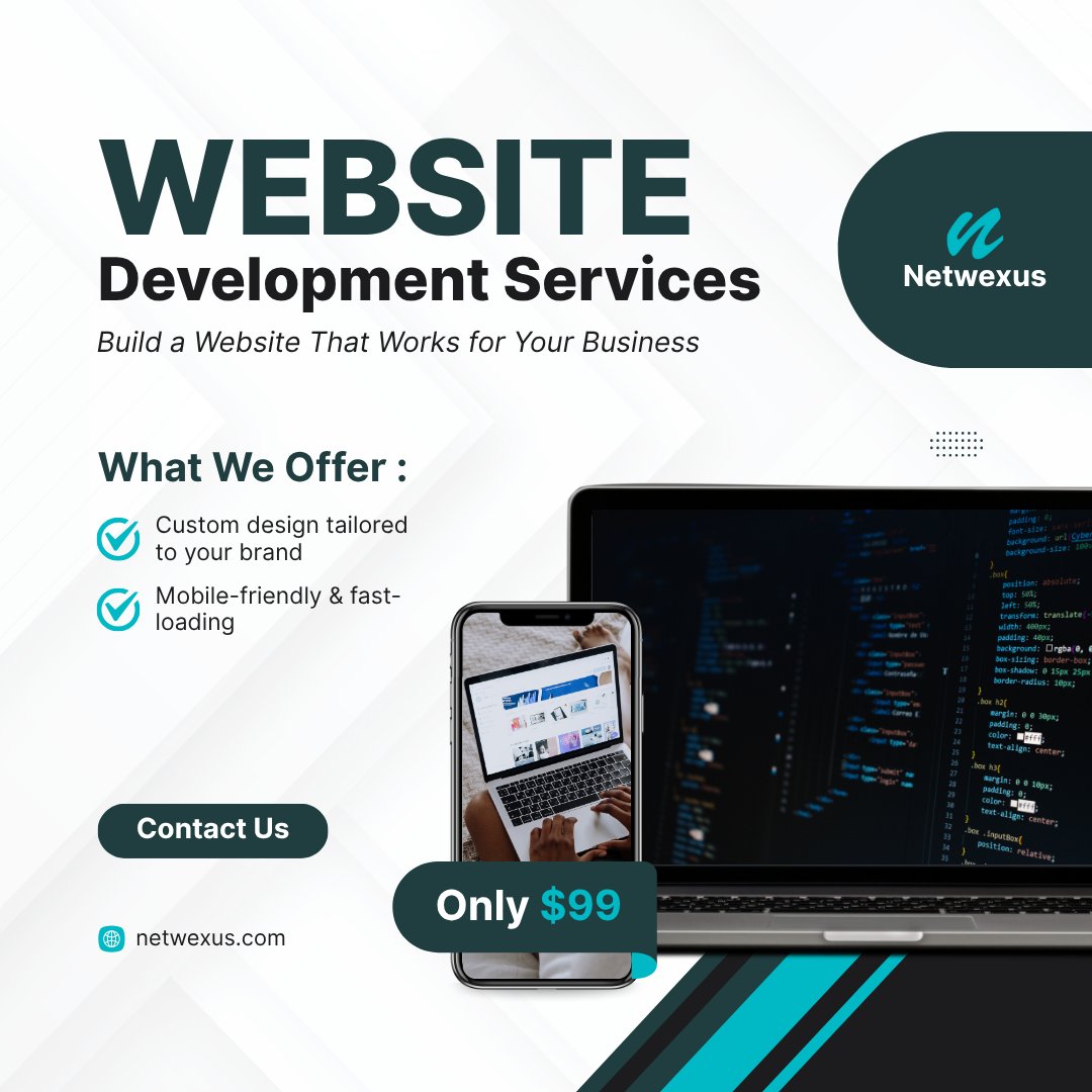 netwexus's tweet image. 🚀 Launch Your Website for Just $99! 🌐

🌍 netwexus.com/wordpress-deve…

#WebsiteDesign #WebDevelopment #WebDesignAgency #AffordableWebDesign #SmallBusinessWebsite #WordPressDesign #EcommerceWebsite #DigitalMarketing #BusinessGrowth #Netwexus #WebDesignDeals #NJ #USA #edison