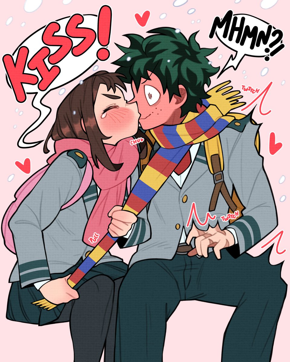 LoopVoid's tweet photo. Surprise Winter Kiss, Izuocha 💞✨☃️ https://t.co/NW499TCCRV
