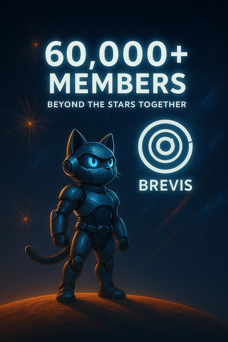 cohdedhunter's tweet image. 🚀60,000+ STRONG &amp;amp; GROWING!
The Brevis community just hit a massive milestone — 60K Discord members! 💜

From zero to a thriving hub of ZK believers, builders, and innovators.

ZKat’s leading the party, and the Brevis fam is just getting started. 🚀💜

#Brevis60K #Brevis