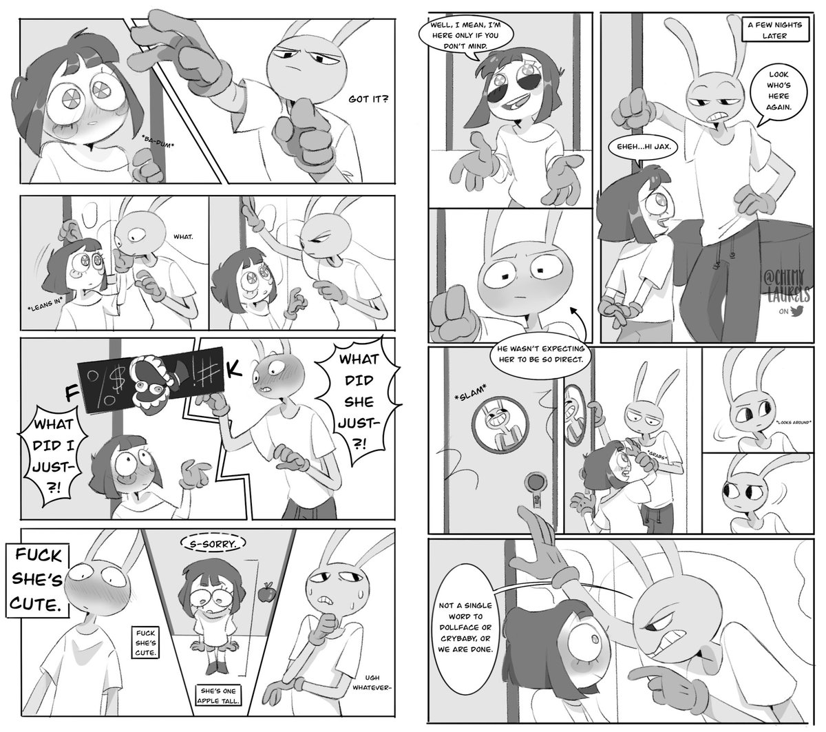 chimylaurels's tweet photo. “Just for tonight” #funnybunny comic master post🐰🎪
(Read: right to left)
 -DO NOT REPOST- https://t.co/SZCfdjCnMY