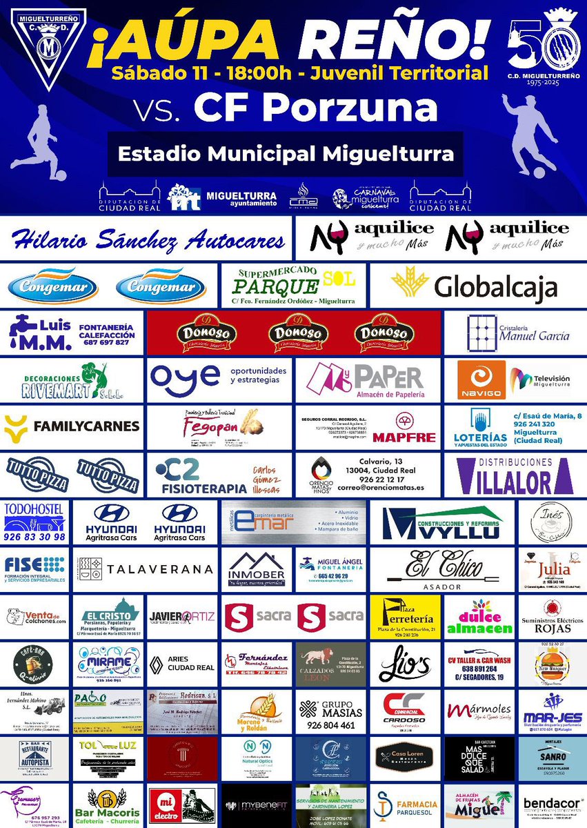 ‼️🗓️ Agenda del fin de semana 

🆚 ¡Doble enfrentamiento con Porzuna!

🚌 Nuestro primer equipo viaja para intentar alargar su buen inicio liguero

🏟️ Nuestros juveniles volverán a jugar en casa en busca de un resultado positivo

#Miguelturreño #Miguelturra