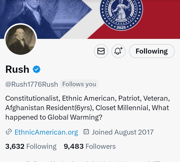Help this Patriot veteran reach 10k 🇺🇲

Rush is the hardest working most dedicated man I know.

We run the EAB every morning starting at 6am EST.