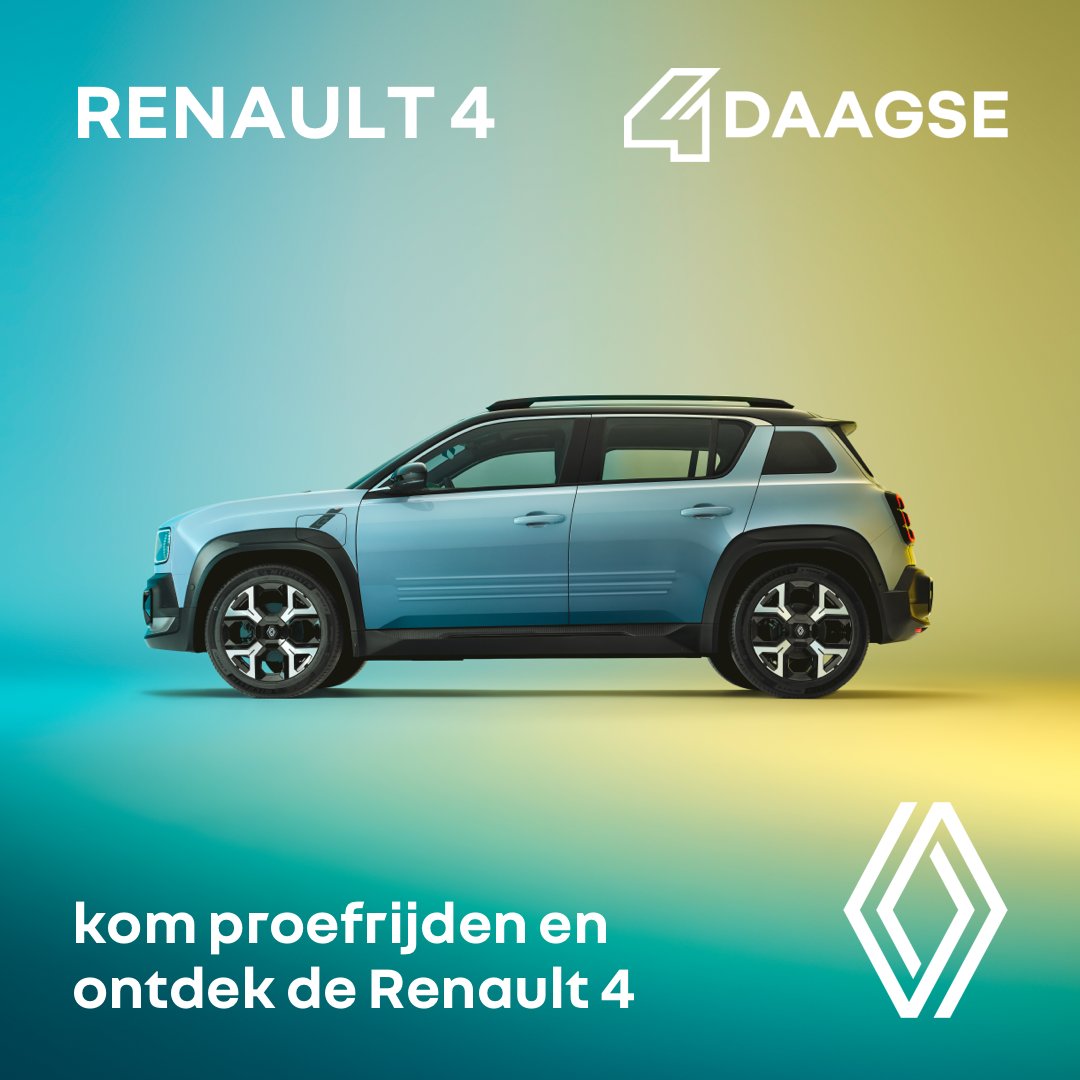 Kom van 15 t/m 18 oktober naar de showroom van Stam Renault voor de Renault 4-daagse.💚

Ervaar hem zelf en profiteer deze maand van €1.000 extra inruilwaarde bij aankoop van jouw nieuwe Renault 4 E-Tech electric.😍

hubs.ly/Q03MKRG50

#Renault #Stam #StamRenault #R4