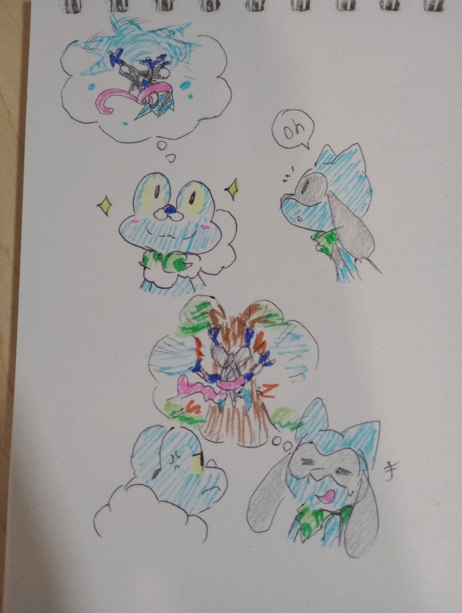 Me imagino lo genial y lo divertido en mega Greninja 🐸🤭 dibujo exprés desde el trabajo (⁠｡⁠･⁠ω⁠･⁠｡⁠)⁠ﾉ⁠♡