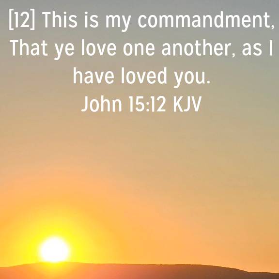 John 15:12 KJV
[12] This is my commandment, That ye love one another, as I have loved you. 

bible.com/bible/1/jhn.15…