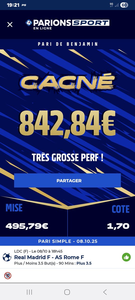 BonnetBenjamin's tweet image. Validé en 35 minutes ! @nou_pronosoft @ParionsSport_EL #FDJ