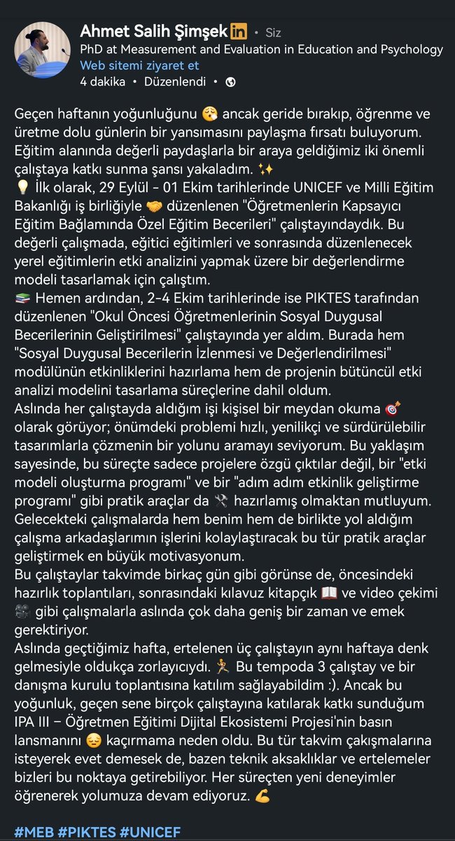 asalihsimsek's tweet photo. Yoğun bir haftayı geride bıraktık ama etkisi devam ediyor ✨ https://t.co/XHKOqPSlfQ