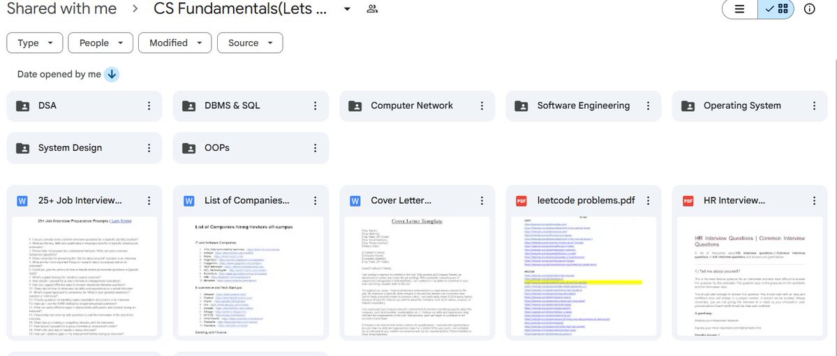 AvinashSingh_20's tweet image. CS Fundamentals Drive (Free resources for Everyone)
If you're a Computer Science student or job seeker, this resource is for you!
I've compiled all the CS fundamentals you need for placement prep in one place 👇
1- DSA notes
2- DBMS & SQL prep
3- OS, CN, SE, OOPs
4- System…