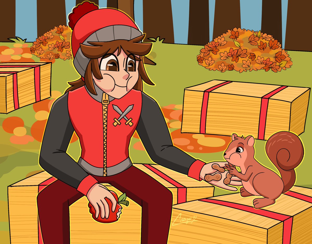 Squirrel 🐿️🥜 

Día 8: Invictor
#CoMPaSTober2025 #CoMPaS ⚔️