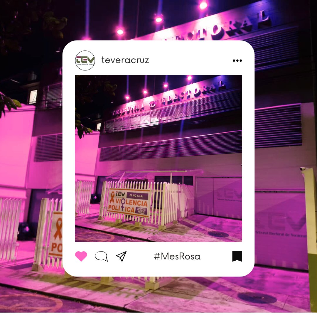 🎀En conmemoración del mes de sensibilización sobre el Cáncer de Mama, el Tribunal Electoral de Veracruz se pinta de rosa, con el fin de crear conciencia sobre la detección temprana y el autocuidado.

Octubre, #MesRosa.