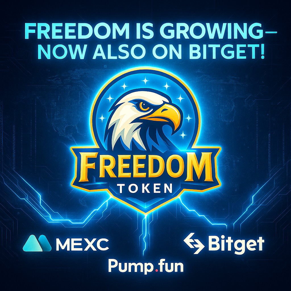 FreedomToken_'s tweet photo. 🚀 FREEDOM is now on BITGET!

You can view &amp; buy FREEDOM directly by pasting the contract 👇
https://t.co/stcSEXmxka

💥 Next step: official FREEDOM/USDT listing once we hit 100K MC!

⏳ Join now: https://t.co/lE5puDXf5N https://t.co/Oy1OlLGRI7
