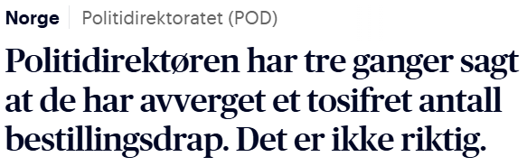 Nope. Vi snakker om et tresifret antall?