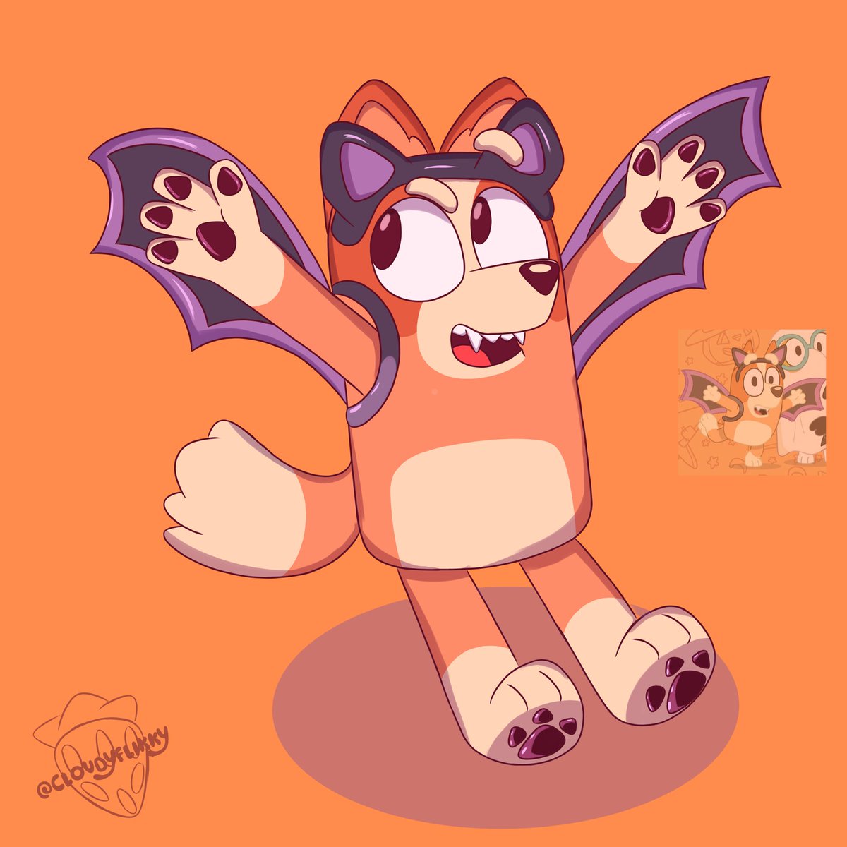 Bat!! 🧡✨

#blueyart #blueyfanart