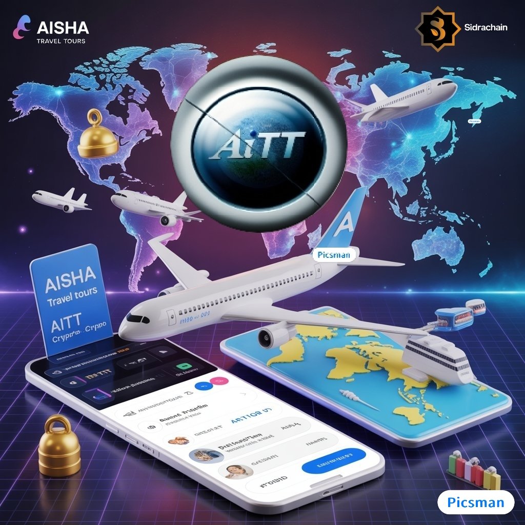 Crypto_C0mpass's tweet photo. AiTT (Aisha Travel Tours) on #SidraChain.

A leading decentralized project within the Sidra ecosystem, offering complete travel experiences and tours integrated with blockchain and smart contracts for secure and transparent bookings.

The team is working with full dedication and professionalism to achieve a clear vision and ambitious goals.
 $AiTT aims to compete with major digital travel platforms like Booking and Travala through innovative and secure solutions supporting cryptocurrency payments.

The $AiTT token is currently stable, but with upcoming expansion and the DEX launch within the Sidra ecosystem, it’s expected to rise steadily, reflecting the project’s potential and investor confidence.

Be among the first to support the future of decentralized digital travel.