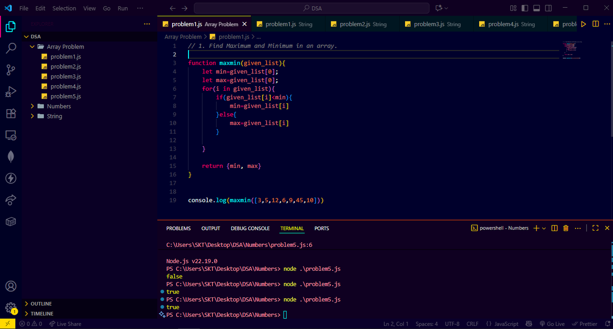 CoderAnand's tweet image. Day 19 of my #DSAJourney! 💻
Solved 15 easy problems in JS (arrays, strings, numbers) to build confidence &amp;amp; understand problem-solving patterns. Starting small to tackle bigger LeetCode challenges soon! 🚀
#JavaScript #Coding #DSA #Programming