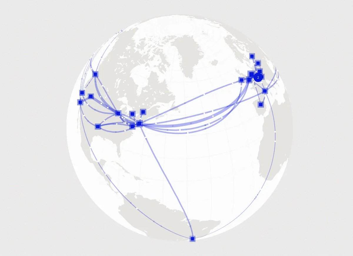 Map showing global distribution of Solana validators using DoubleZero