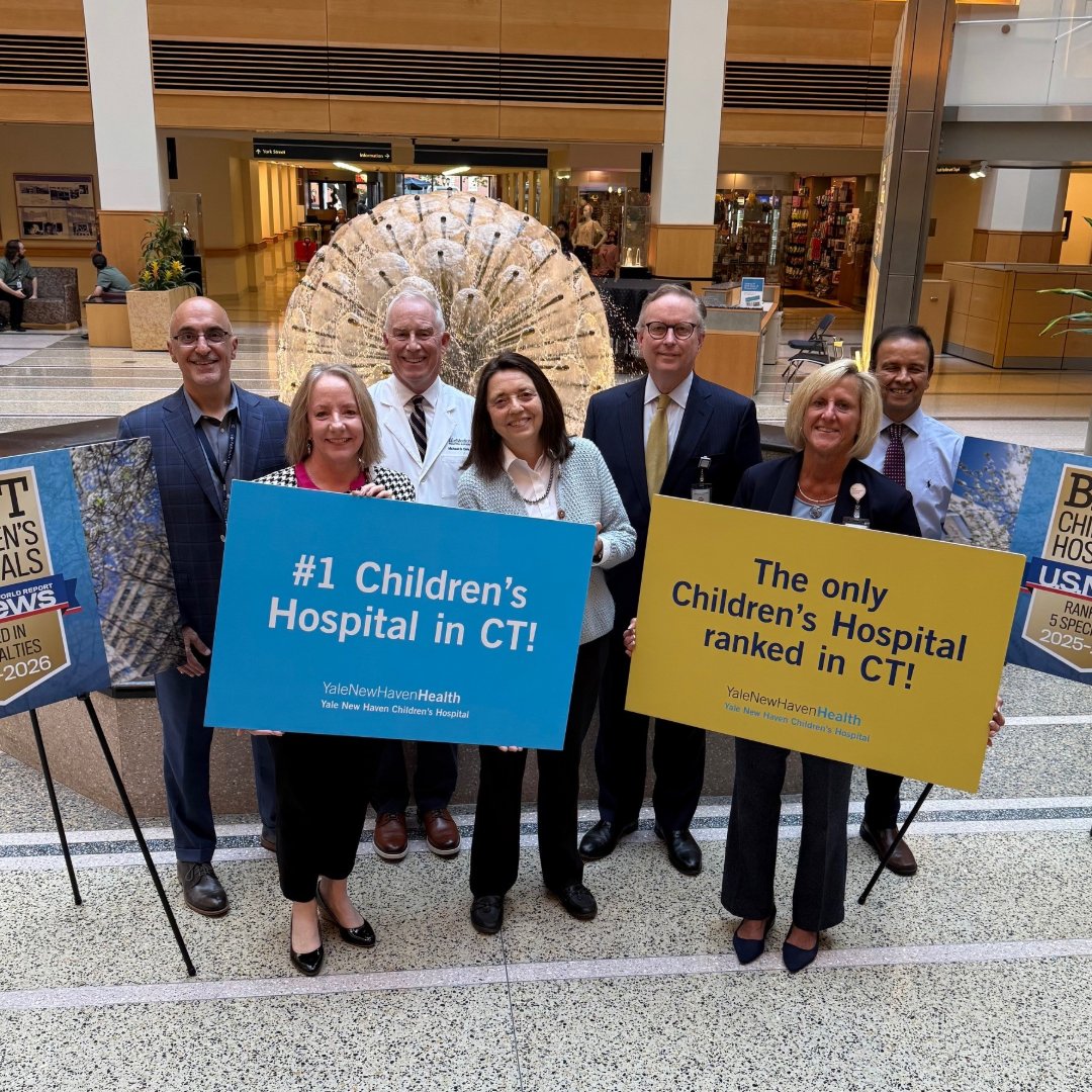 ynhhealth's tweet photo. Yale New Haven Children's Hospital is proud to shout about being named the #1 and only hospital in Connecticut to rank among the best children's hospitals in the nation by U.S. News and World Report - and #2 in all of New England. 
https://t.co/b0WkqHQFIr https://t.co/kv1hnuGdAn
