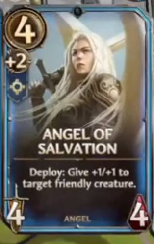 Might &amp; Magic Fates TCG 
Haven Key rewards:
Angel of Salvation - Rare Card