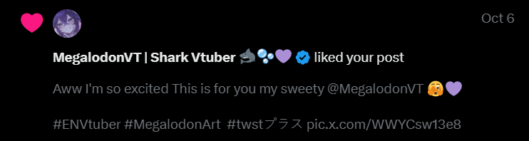 SuiVtuber's tweet photo. I'm so Happy @MegalodonVT Thank you so much Mommy🥳🥰

#ENVtuber #MegalodonArt #twstプラス https://t.co/ue3pOC2Jk1