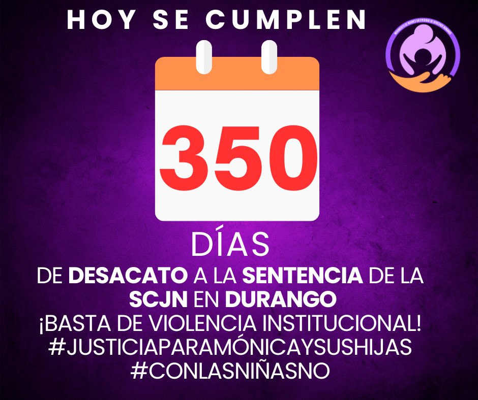 MMDDHHMx's tweet photo. Dgo|| Siempre dando la nota: malamente!!! Récord de inclumplimiento, récord de #violenciainstitucional, récord de ir en contra del #ISI. 350 días y contando! basta! Ya estuvo! Justicia! @SCJN @Claudiashein @Mr_Civico @CitlaHM https://t.co/F8UWj7LLER