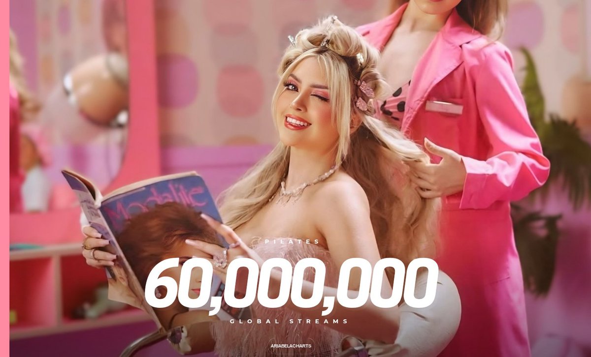 "PILATES" de Aria Bela supera los 60 MILLONES de streams globales (Spotify + Youtube). 

— Unica canción en solitario lanzada este año por una artista mexicana en lograrlo. 🇲🇽